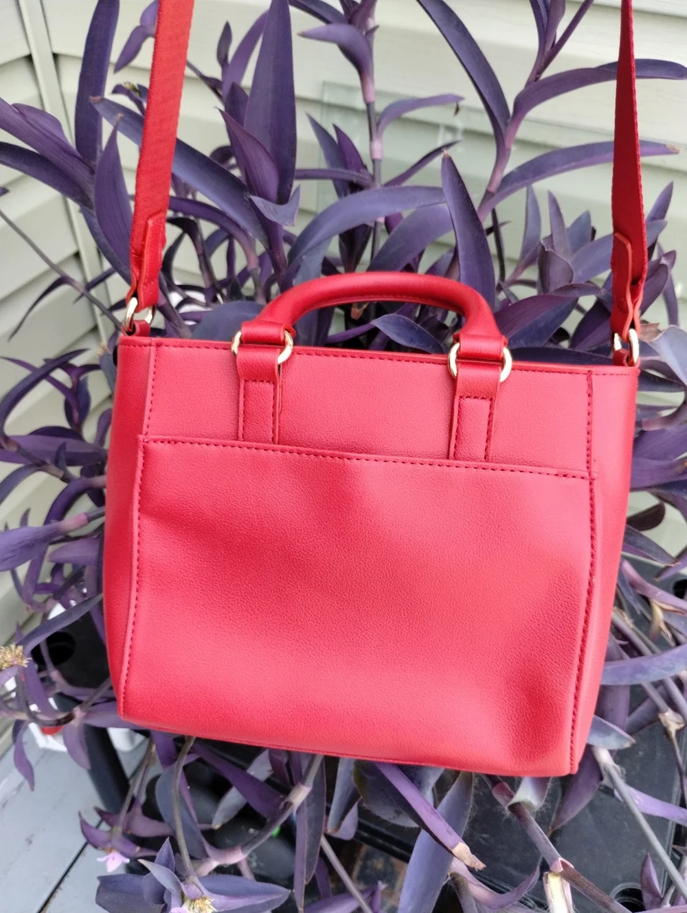 Juicy Couture Red Satchel with Gold Hardware